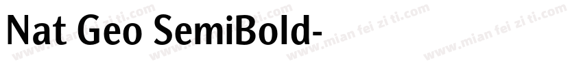 Nat Geo SemiBold字体转换